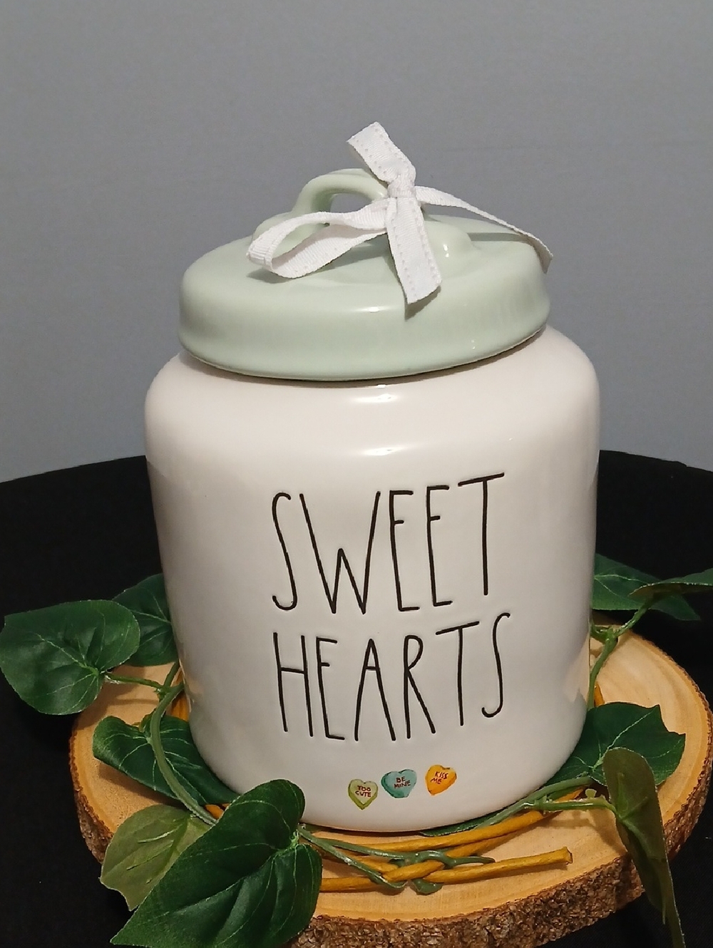 Rae Dunn Sweet Hearts Ceramic Canister - Mint Lid NWOT
